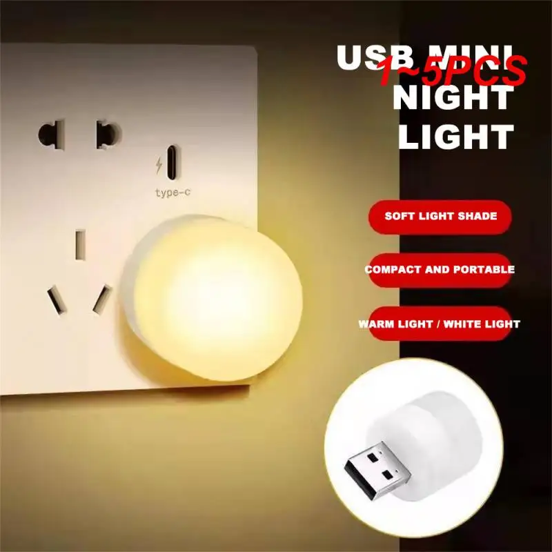 1~5PCS Night Light Mini LED Night Light USB Plug Lamp Power Bank Charging USB Book Lights Small Round Reading Eye Protection
1~5PCS Night Light Mini LED Night Light USB Plug Lamp Power Bank Charging USB Book Lights Small Round Reading Eye Protection