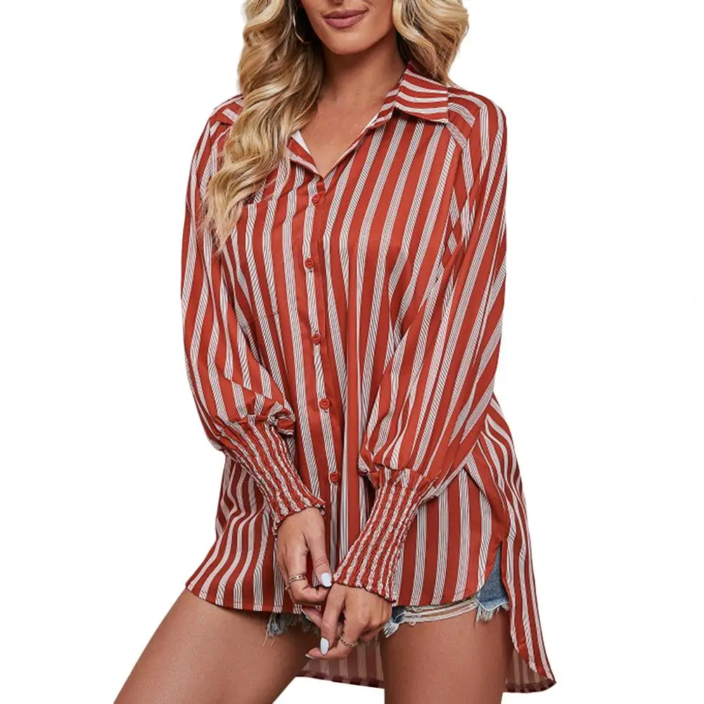 Casual Shirt Pleated Elastic Cuffs Shirt Fashion Office Striped Print Shirt Blouse Women White Lady Long Sleeves Female Shirts
Casual Shirt Pleated Elastic Cuffs Shirt Fashion Office Striped Print Shirt Blouse Women White Lady Long Sleeves Female Shirts