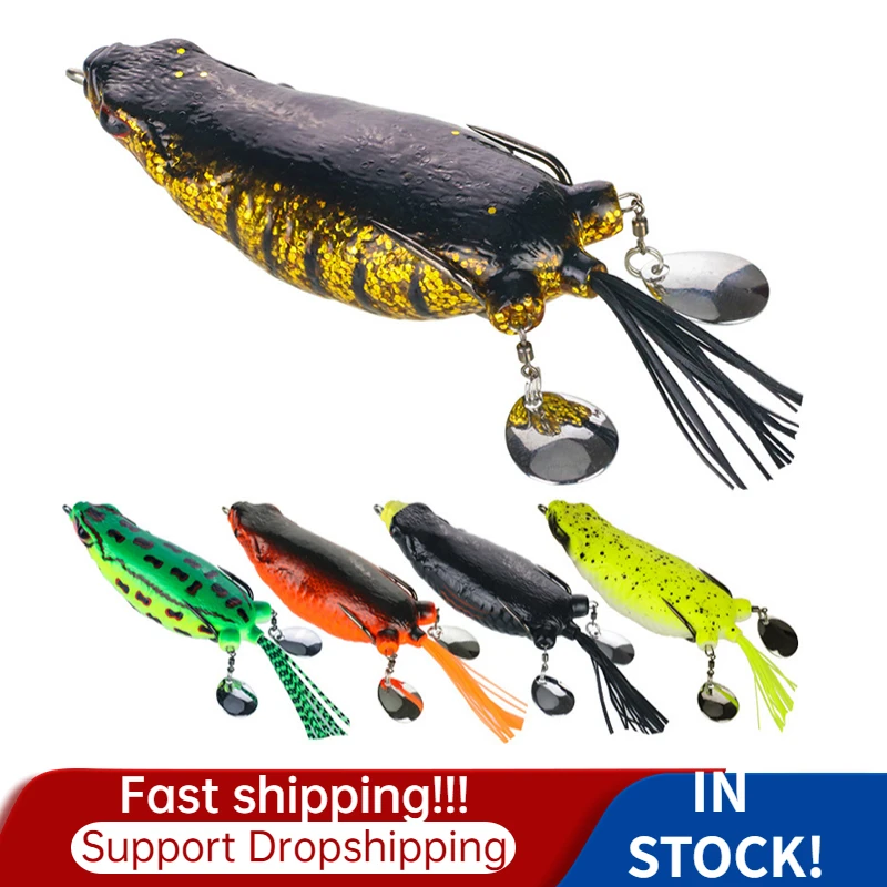 Frog Lure Soft Bait Silicone Giant Frogs Simulation Bait Double Ring Double Sequins Colored Silk Fishing Lure with Fishing Hooks
Frog Lure Soft Bait Silicone Giant Frogs Simulation Bait Double Ring Double Sequins Colored Silk Fishing Lure with Fishing Hooks