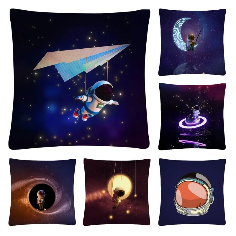Home Decor Car Sofa Cushion Cover Astronaut Cartoon Pattern Print Square Pillowcase
Home Decor Car Sofa Cushion Cover Astronaut Cartoon Pattern Print Square Pillowcase