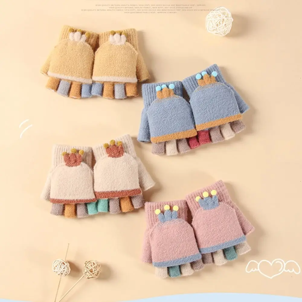 Fashion Exposed Finger Cute Cartoon Children Mittens Warm Gloves Flip Fingerless Gloves Knitted Gloves
Fashion Exposed Finger Cute Cartoon Children Mittens Warm Gloves Flip Fingerless Gloves Knitted Gloves