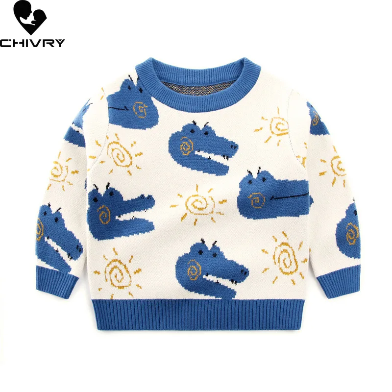 New 2023 Autumn Winter Baby Boys Round Neck Pullover Sweater Kids Cartoon Dinosaur Jacquard Warm Knitted Jumper Sweaters Tops
New 2023 Autumn Winter Baby Boys Round Neck Pullover Sweater Kids Cartoon Dinosaur Jacquard Warm Knitted Jumper Sweaters Tops