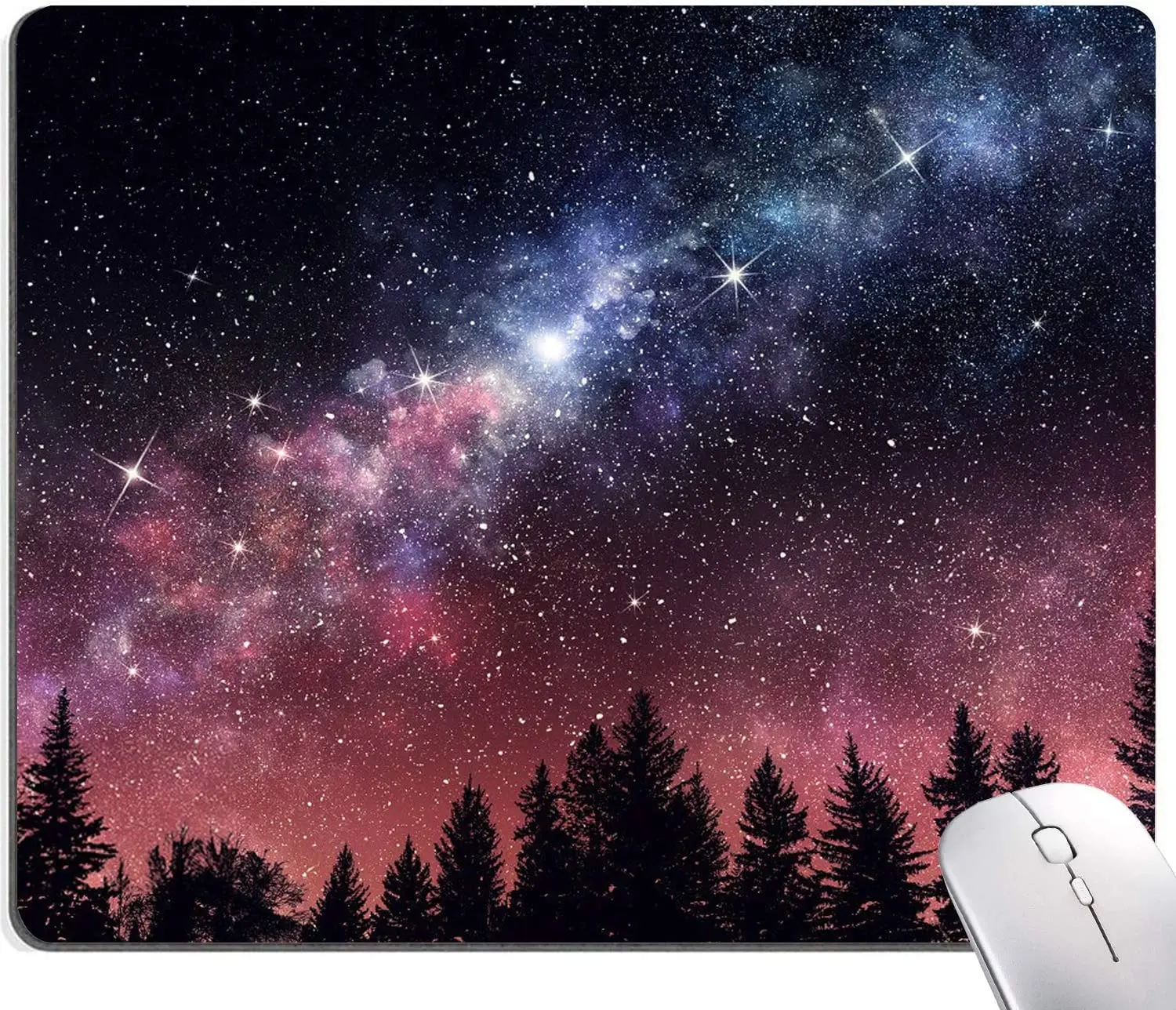 Galaxy Pines Trees Mouse Pad Mouse Mat Rectangle Waterproof Mouse Pad Non-Slip Rubber Base Mousepads for Office Home Laptop
Galaxy Pines Trees Mouse Pad Mouse Mat Rectangle Waterproof Mouse Pad Non-Slip Rubber Base Mousepads for Office Home Laptop