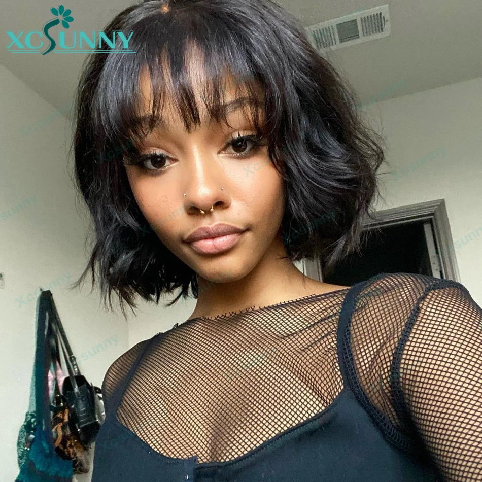 Bob Wig Human Hair With Bangs Short Water Wave O Scalp Top Full Machine Made Wig Remy Brazilian Hair Wigs For Women Xcsunny
Bob Wig Human Hair With Bangs Short Water Wave O Scalp Top Full Machine Made Wig Remy Brazilian Hair Wigs For Women Xcsunny