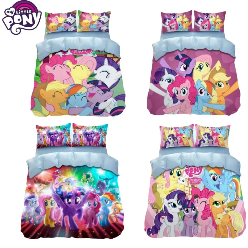 New My Little Pony Anime Peripheral Bed Sheet Four-piece Set Cartoon Children Girl Room Decoration Quilt Cover Three-piece Set
New My Little Pony Anime Peripheral Bed Sheet Four-piece Set Cartoon Children Girl Room Decoration Quilt Cover Three-piece Set