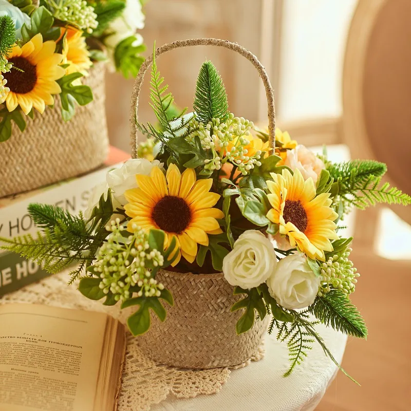 Artificial Sunflower Flowers Bouquet Silks Rose Flowers for Boho Home Wedding Car Party Festival Gifts Home DIY Vase Table Decor
Artificial Sunflower Flowers Bouquet Silks Rose Flowers for Boho Home Wedding Car Party Festival Gifts Home DIY Vase Table Decor
