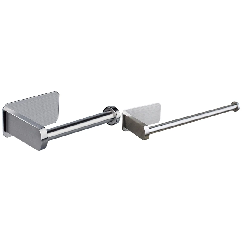 2 Pcs Kitchen Roll Paper Self Adhesive Wall Mount Toilet Paper Holder Stainless Steel Bathroom Tissue Rack Holders
2 Pcs Kitchen Roll Paper Self Adhesive Wall Mount Toilet Paper Holder Stainless Steel Bathroom Tissue Rack Holders