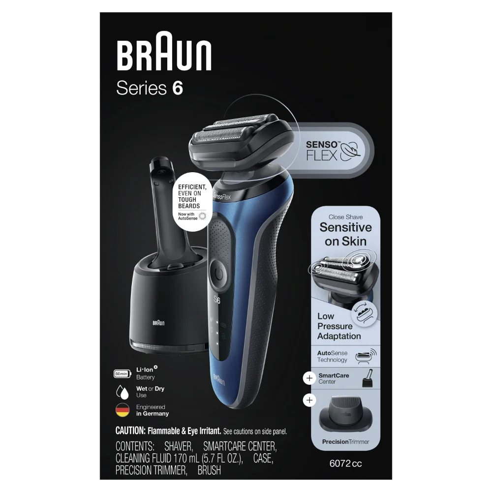 

Electric Trimmer Series 6 6072cc Men's Electric Shaver And Precision Trimmer, Blue