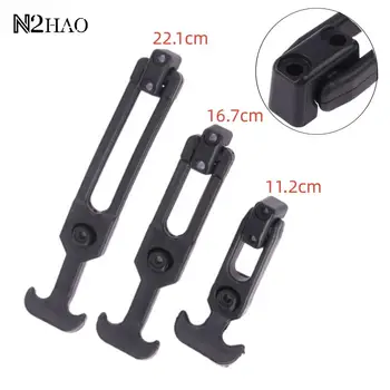 Rubber Hood Catch Flexible T-Handle Hasp Rubber Flexible Draw Latches With Brackets For Tool Box Vehicle Engine 11.2/16.7/22.1cm