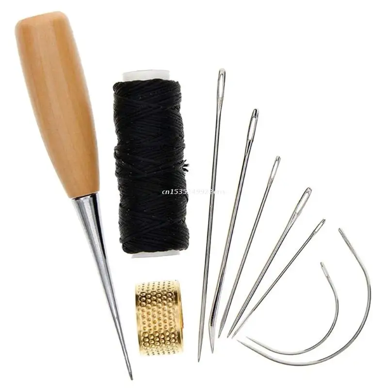 

1 Set Sewing Needle Awl Leather Craft Sewing Accessories Stitching Awl Sewing Leathercraft Shoe Repair Tools Dropship