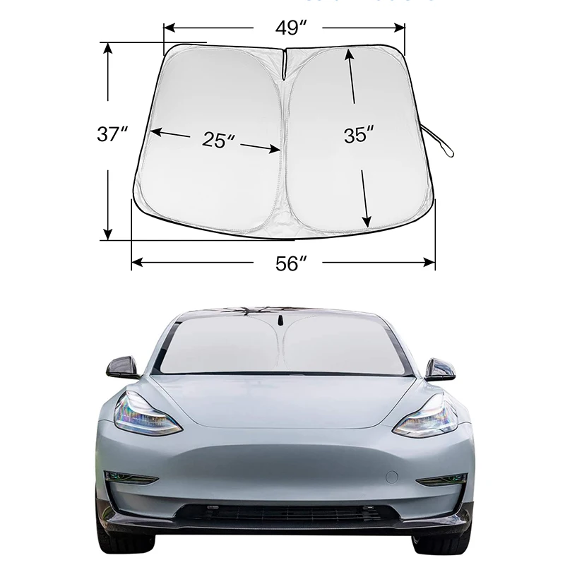 Car Windshield Sun Shade for Tesla Visors Auto Front Window Sunscreen Parasol Coche for Tesla Model 3 Y Sunshade Accessories 
Car Windshield Sun Shade for Tesla Visors Auto Front Window Sunscreen Parasol Coche for Tesla Model 3 Y Sunshade Accessories