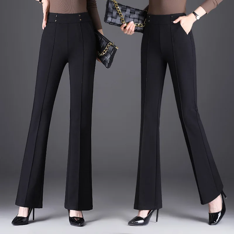 Ladies Spring and Autumn New High-waisted Slim-fit Professional Wear Plus Size Fat MM Trousers Flared Floor Mopping Pants
Ladies Spring and Autumn New High-waisted Slim-fit Professional Wear Plus Size Fat MM Trousers Flared Floor Mopping Pants
