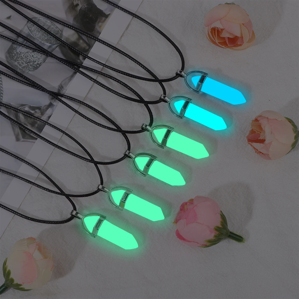 Glowing Dark Luminous Stone Hexagonal Column Necklaces Women Friendship Lover Jewelry Female Choker Pendants Leather Necklaces
Glowing Dark Luminous Stone Hexagonal Column Necklaces Women Friendship Lover Jewelry Female Choker Pendants Leather Necklaces