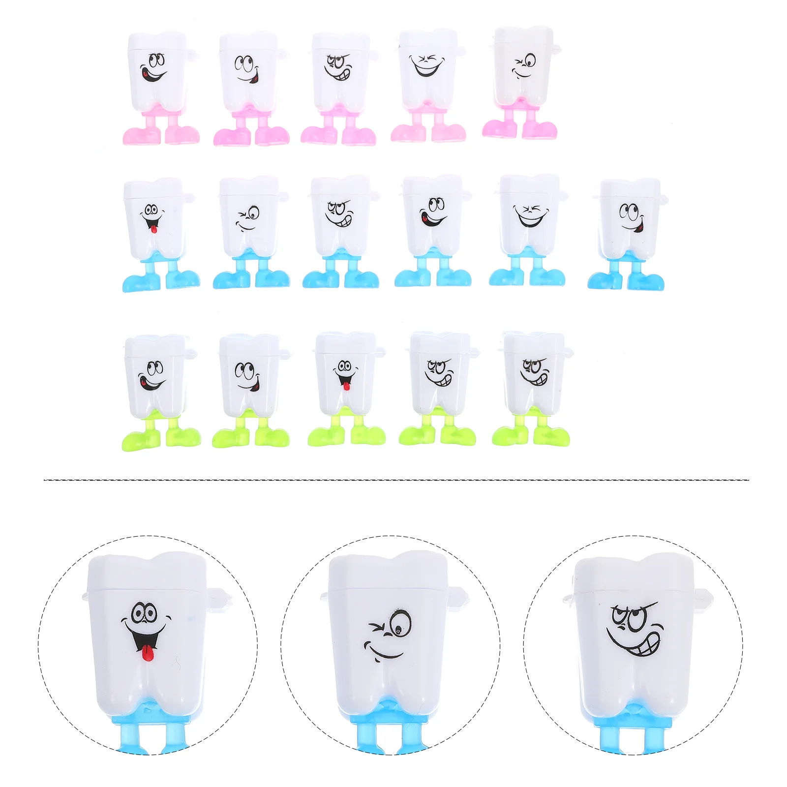 

50 Pcs Tooth Box Organizer Case Plastic Storage Case Storage Keepsake Boxes Lovely Curly Baby