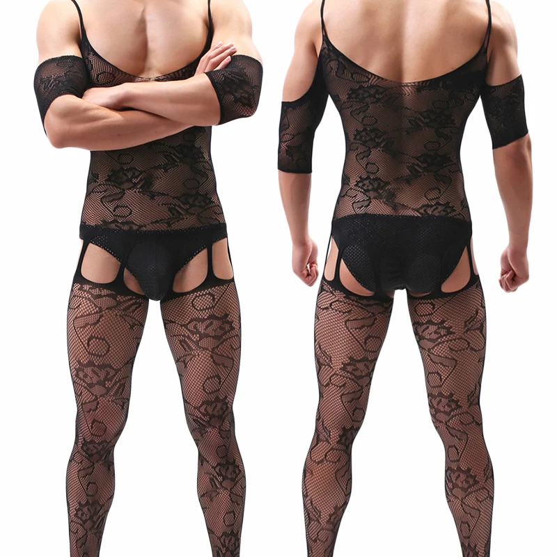 Men's Sexy Breathable Suspenders Tulle Netting Siamese Stockings Lace Sissy Transparent Open Crotch Underwear
Men's Sexy Breathable Suspenders Tulle Netting Siamese Stockings Lace Sissy Transparent Open Crotch Underwear