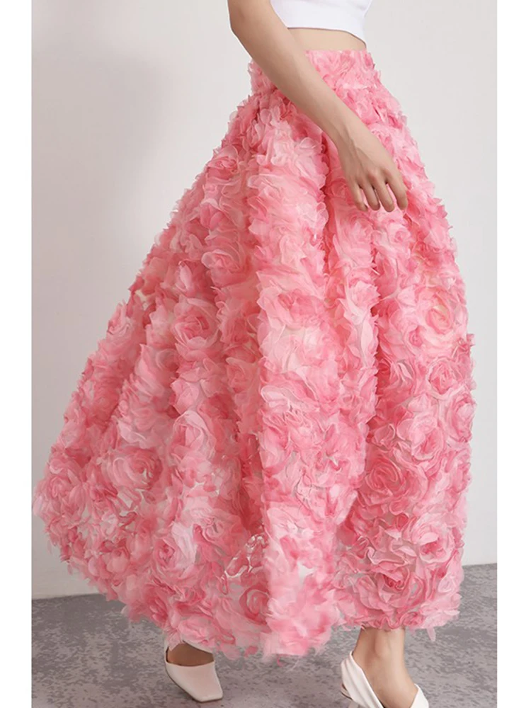 Pink Rose Gauze Fairy Skirts for Women 2023 New Spring Romantic French Style High Waist A-line Ultra Long Ball Gown Skirt 
Pink Rose Gauze Fairy Skirts for Women 2023 New Spring Romantic French Style High Waist A-line Ultra Long Ball Gown Skirt