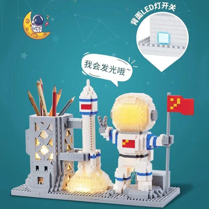 Magic Astronaut Building Bricks Set Toy Cartoon Spaceman Luminous Cosmonaut Figures 3D Pen Holder Blocks Toys for Children Gifts
Magic Astronaut Building Bricks Set Toy Cartoon Spaceman Luminous Cosmonaut Figures 3D Pen Holder Blocks Toys for Children Gifts