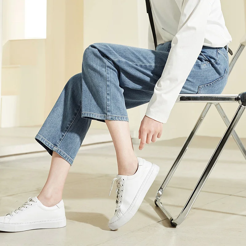 Women's High Waist Jeans Straight Leg Ankle-length All-match Casual Denim Trousers Popular Students Streetwear Pantalon Xhl268
Women's High Waist Jeans Straight Leg Ankle-length All-match Casual Denim Trousers Popular Students Streetwear Pantalon Xhl268