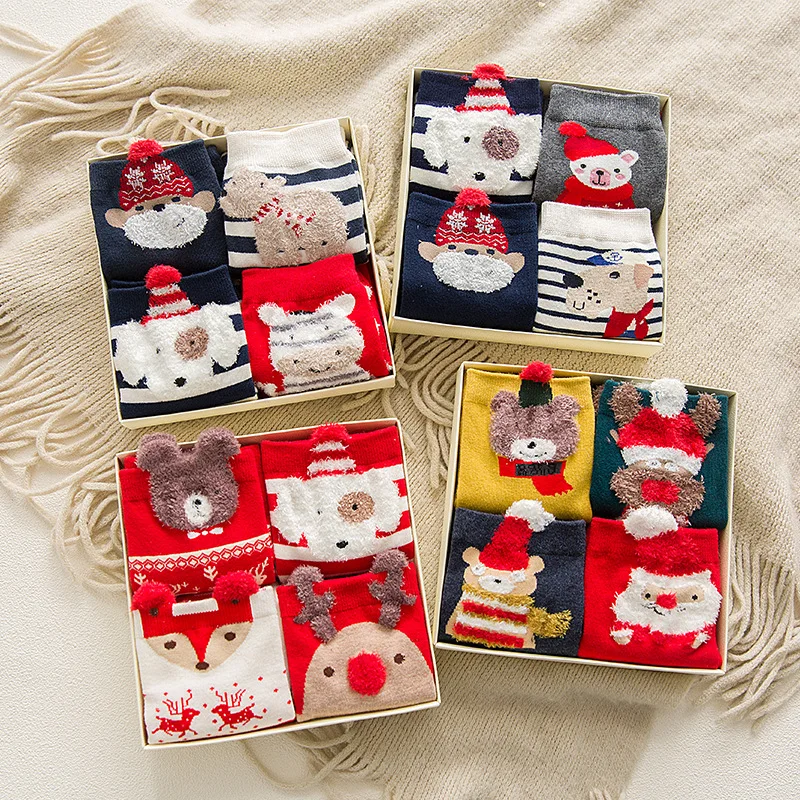 4 Pairs/Lot Casual Christmas Socks Cartoon Animal women Socks Cotton Happy funny Socks Korea cute socks Christmas Gift for women
4 Pairs/Lot Casual Christmas Socks Cartoon Animal women Socks Cotton Happy funny Socks Korea cute socks Christmas Gift for women