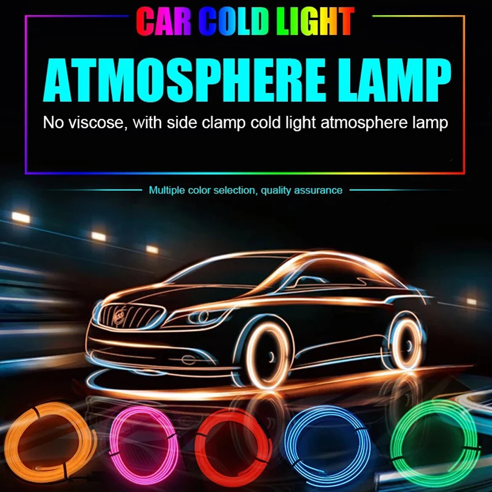5M Car Interior Led Decorative Lamp EL Wiring Neon Strip For Auto DIY Flexible Ambient Light USB Party Atmosphere Diode Parts
5M Car Interior Led Decorative Lamp EL Wiring Neon Strip For Auto DIY Flexible Ambient Light USB Party Atmosphere Diode Parts