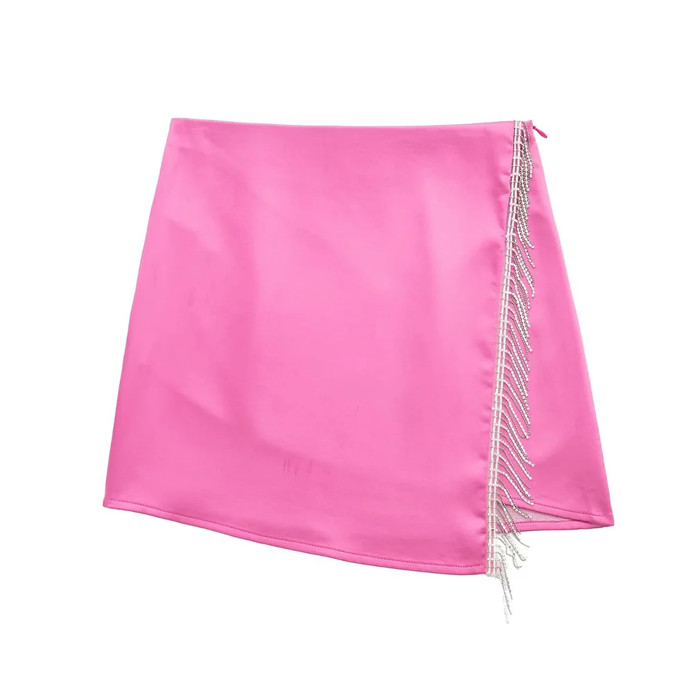 PB&ZA Elegant Fashion Woman Skirts 2022 High Waist Mini Party Tassels Pink Slim Lady Satin Silk Skirt High Street Clothes9878191
PB&ZA Elegant Fashion Woman Skirts 2022 High Waist Mini Party Tassels Pink Slim Lady Satin Silk Skirt High Street Clothes9878191
