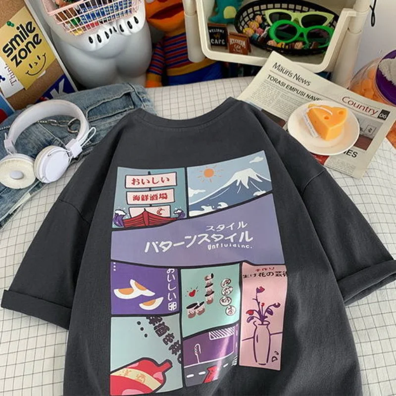 Harajuku Japanese Kanji Funny Comics T Shirts Mens Fashion Oversized Tops Dark Gray Summer Cotton Short Sleeve Loose Cartoon Tee
Harajuku Japanese Kanji Funny Comics T Shirts Mens Fashion Oversized Tops Dark Gray Summer Cotton Short Sleeve Loose Cartoon Tee
