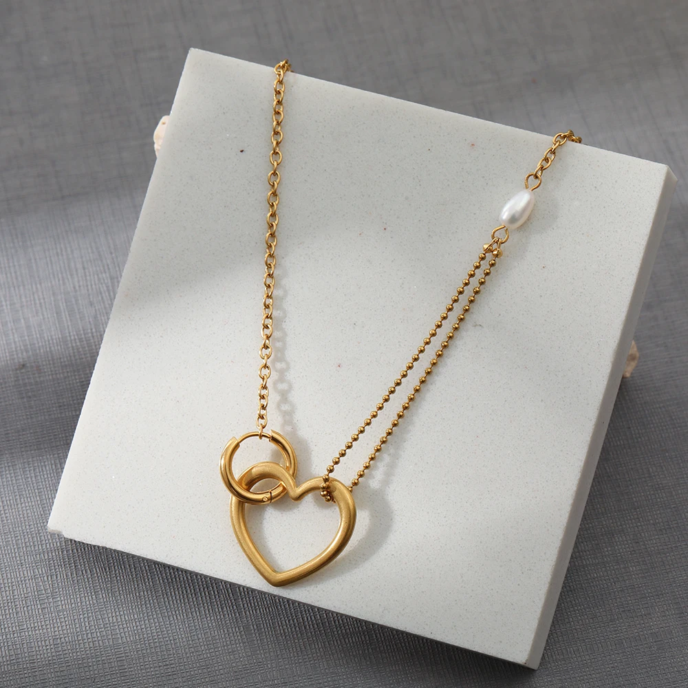 Lost Lady Natural Freshwater Pearl Stainless Steel Pendant Necklace For Women Fashion Ladies 18K Fade Fast Party Gift Jewelry
Lost Lady Natural Freshwater Pearl Stainless Steel Pendant Necklace For Women Fashion Ladies 18K Fade Fast Party Gift Jewelry