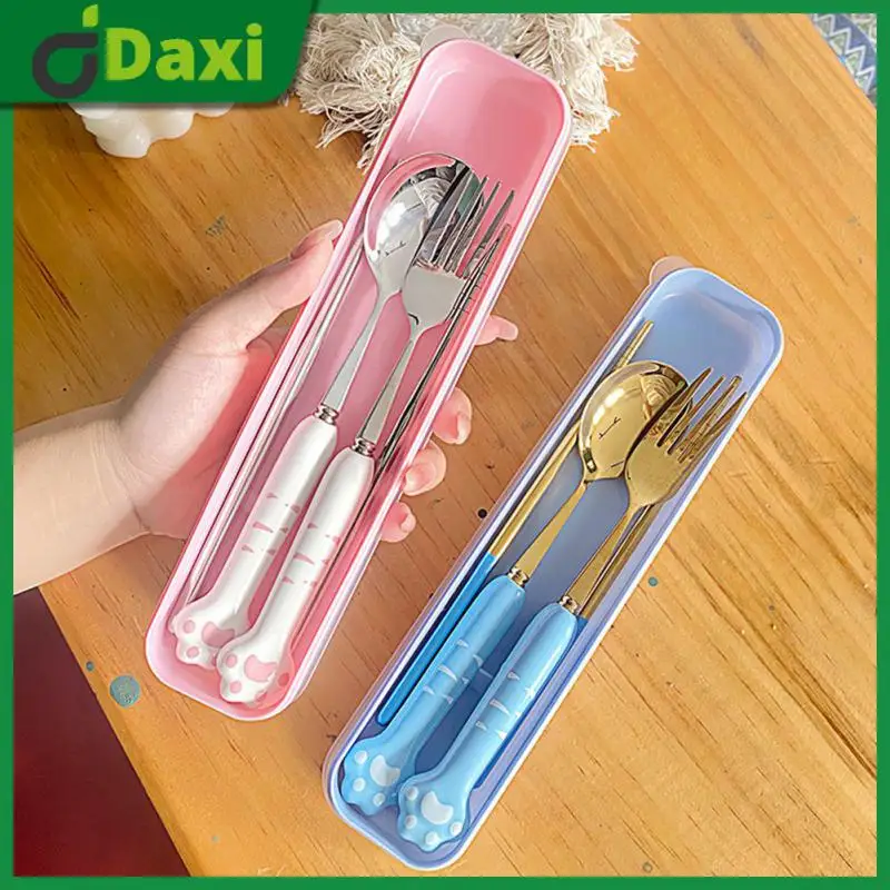 3in1 Portable Tableware Cutlery Dinner Set Travel Packaging With Storage Box Dinnerware Picnic Fork Spoon Bag Cat Paw Dinnerware
3in1 Portable Tableware Cutlery Dinner Set Travel Packaging With Storage Box Dinnerware Picnic Fork Spoon Bag Cat Paw Dinnerware