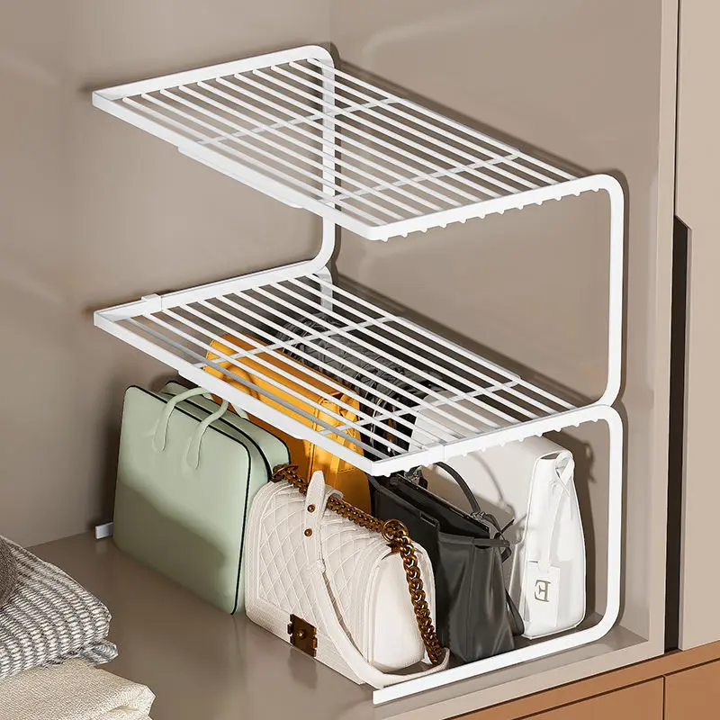 Bag Storage Shelf Wardrobe Display Shelf Divider Household Underwear Storage Shelf Kitchen Carbon Steel Storage Shelf
Bag Storage Shelf Wardrobe Display Shelf Divider Household Underwear Storage Shelf Kitchen Carbon Steel Storage Shelf