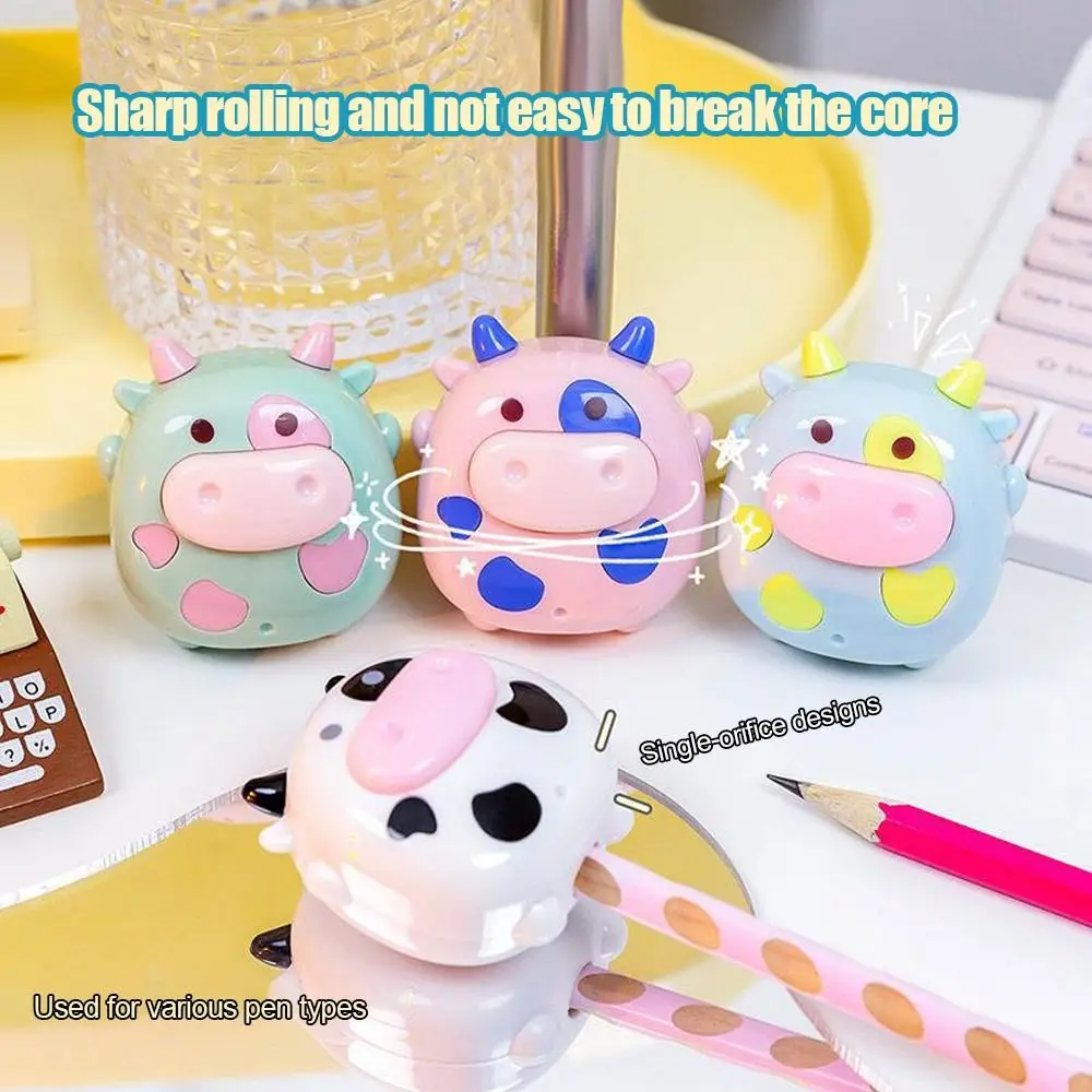 Kawaii Cartoon Cow Pencil Sharpener Korean Stationery Single Hole Manual Pencil Cutter Tool Kids Gift School Office Supplies
Kawaii Cartoon Cow Pencil Sharpener Korean Stationery Single Hole Manual Pencil Cutter Tool Kids Gift School Office Supplies