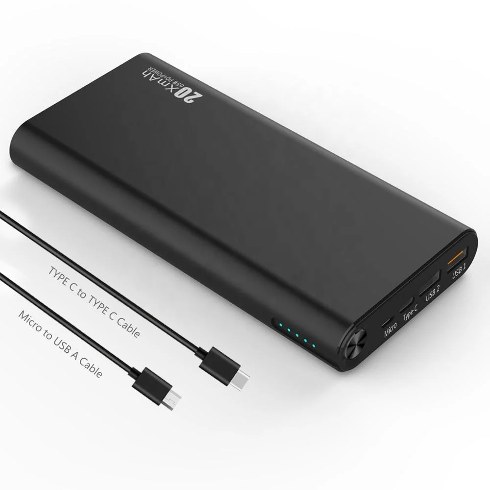 PD power bank 20000mAh fast charging up to 100W compatible with macbook and laptop PD2.0 and QC3.0
PD power bank 20000mAh fast charging up to 100W compatible with macbook and laptop PD2.0 and QC3.0