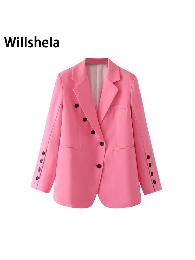 Willshela Women Fashion With Pockets Solid Single Breasted Blazer Vintage Long Sleeves Notched Neck Female Office Lady Outfits
Willshela Women Fashion With Pockets Solid Single Breasted Blazer Vintage Long Sleeves Notched Neck Female Office Lady Outfits