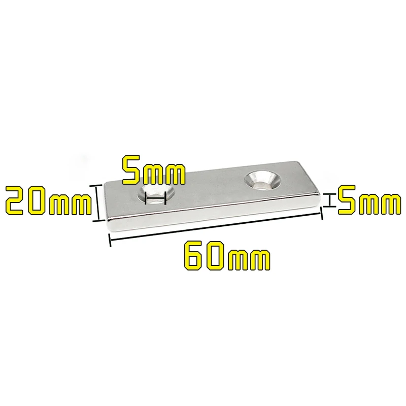 1/2/5/10/15/20PCS 60x10x5-5mm Block Powerful Strong Magnetic Magnets Holes 5mm 60x10x5-5 Strip Neodymium Magnets 60*10*5-5
1/2/5/10/15/20PCS 60x10x5-5mm Block Powerful Strong Magnetic Magnets Holes 5mm 60x10x5-5 Strip Neodymium Magnets 60*10*5-5