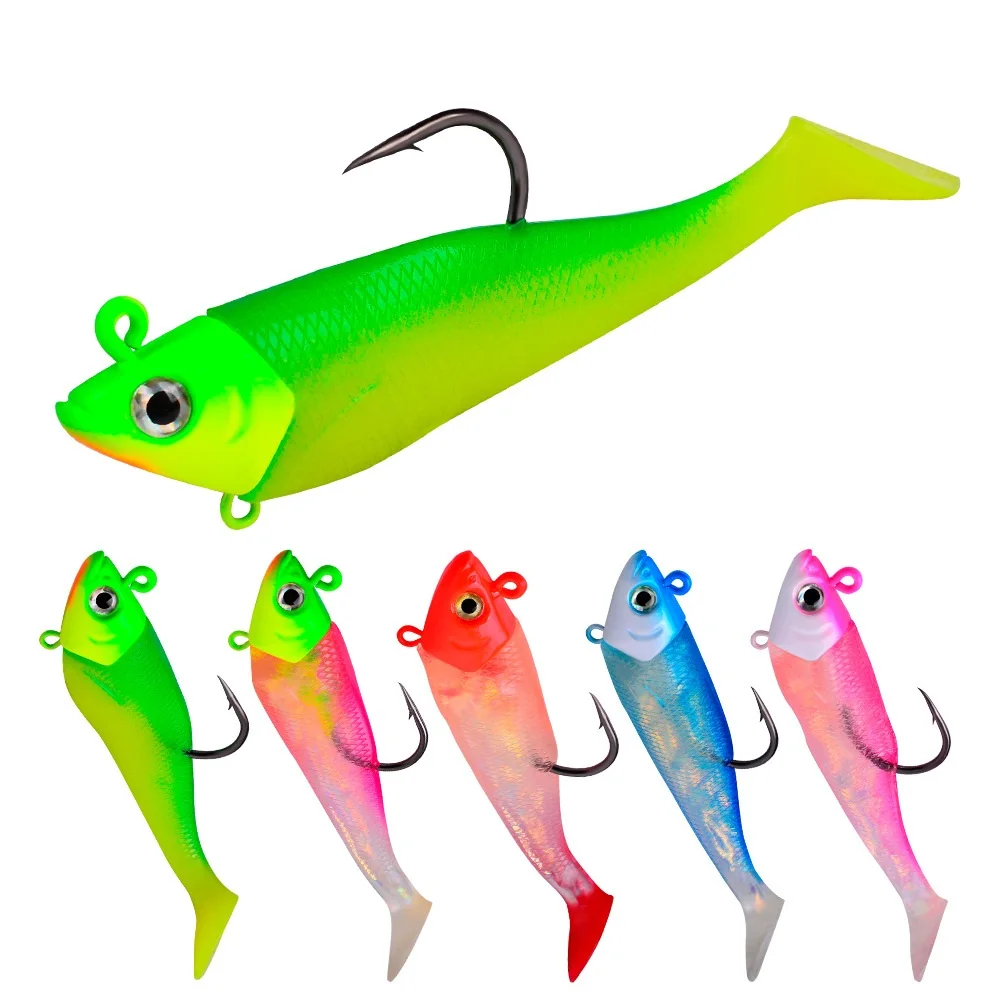 New Arrived 1Head + 2Tails Jig Head Soft Silicone Fishing Lure Wobblers Swimbait Artificial Soft Bait Bass Fishing Tackle
New Arrived 1Head + 2Tails Jig Head Soft Silicone Fishing Lure Wobblers Swimbait Artificial Soft Bait Bass Fishing Tackle