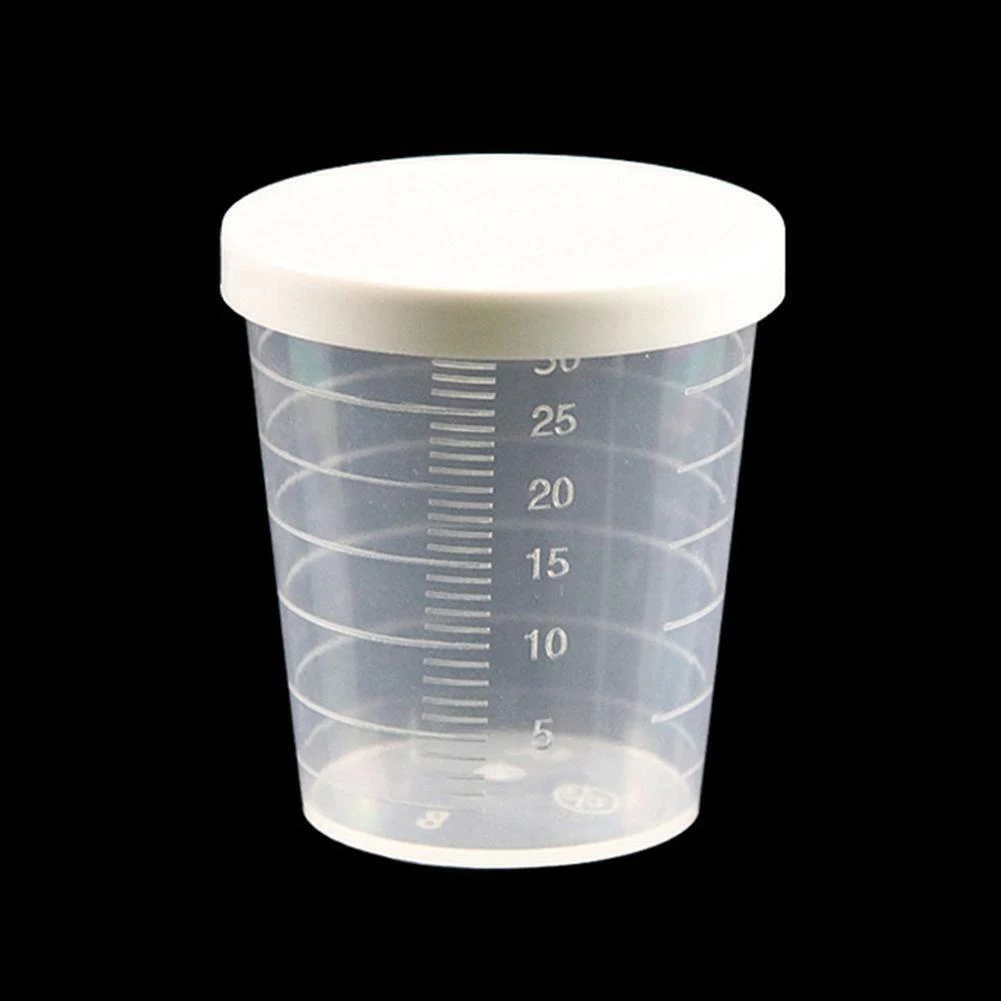 10PCS 30/50/100ML Measuring Cup With White Lids Cap Clear Container Liquid Measure Beaker Container For Kitchen Laboratory
10PCS 30/50/100ML Measuring Cup With White Lids Cap Clear Container Liquid Measure Beaker Container For Kitchen Laboratory