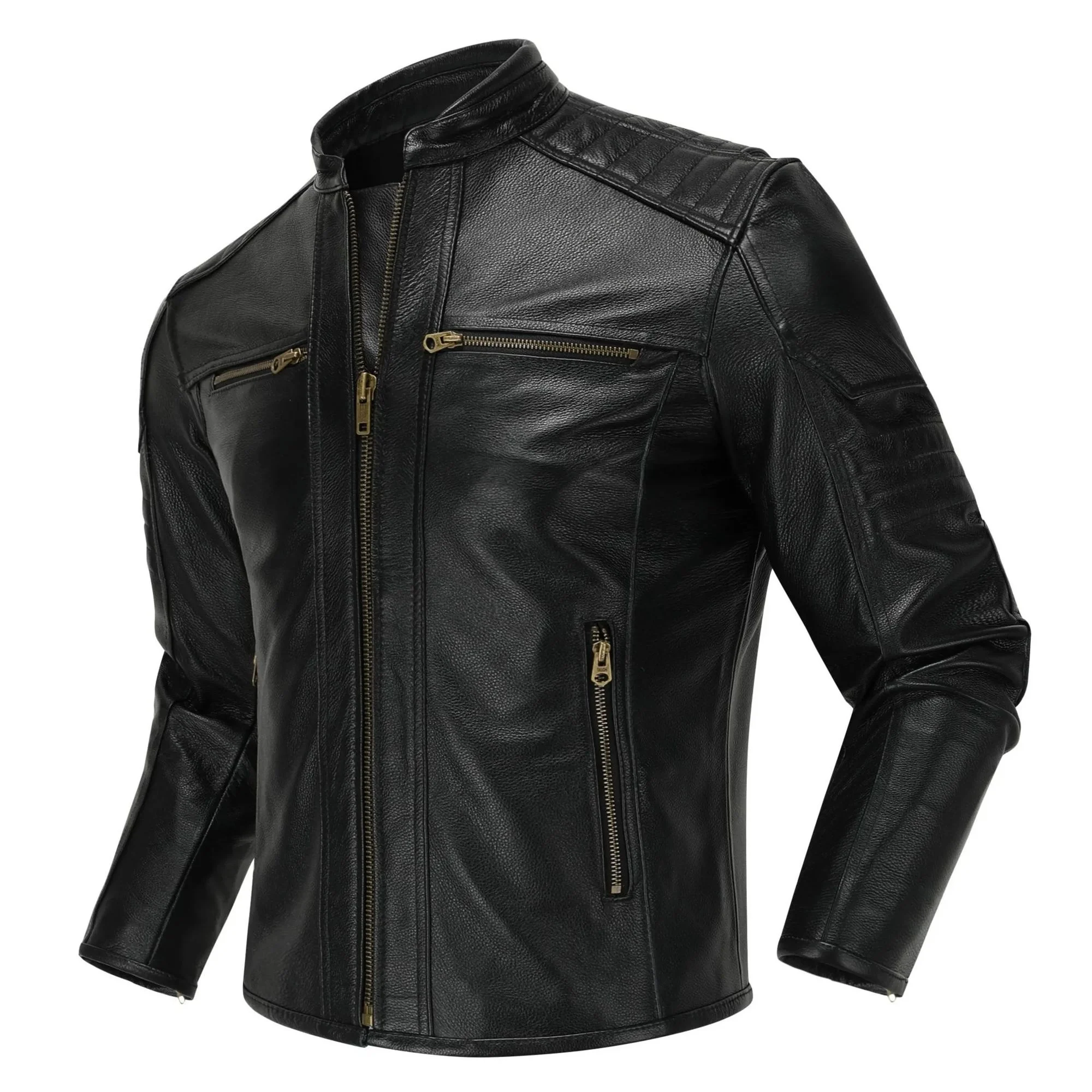 2023 New Pilot Men's 100% Top Layer Cowhide Genuine Leather Jacket Short Motorcycle Suit Riding Coat Sashion
2023 New Pilot Men's 100% Top Layer Cowhide Genuine Leather Jacket Short Motorcycle Suit Riding Coat Sashion