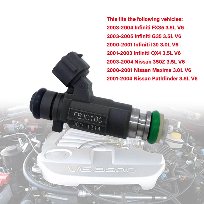 1pcs Fuel Injectors FBJC100 for Infiniti FX35 G35 I35 Nissan Maxima Pathfinder 3.0 3.5 V6 16600-5L700
1pcs Fuel Injectors FBJC100 for Infiniti FX35 G35 I35 Nissan Maxima Pathfinder 3.0 3.5 V6 16600-5L700