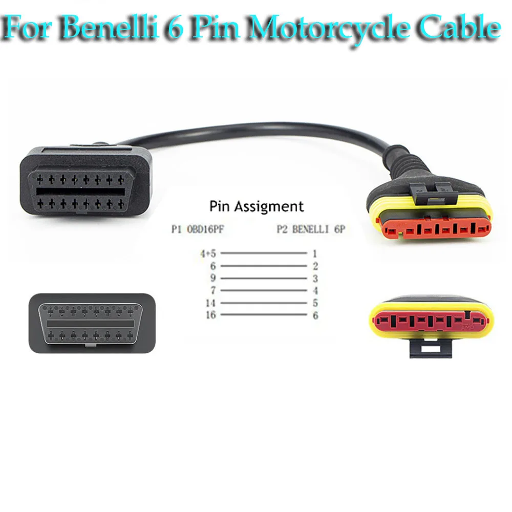 ECUTOOL для мотоцикла Benelli Диагностический кабель для мотоцикла от 6 Pin до 16 Pin OBD2 адаптер соединитель TRE1130K TRE899K TNT1130
ECUTOOL для мотоцикла Benelli Диагностический кабель для мотоцикла от 6 Pin до 16 Pin OBD2 адаптер соединитель TRE1130K TRE899K TNT1130