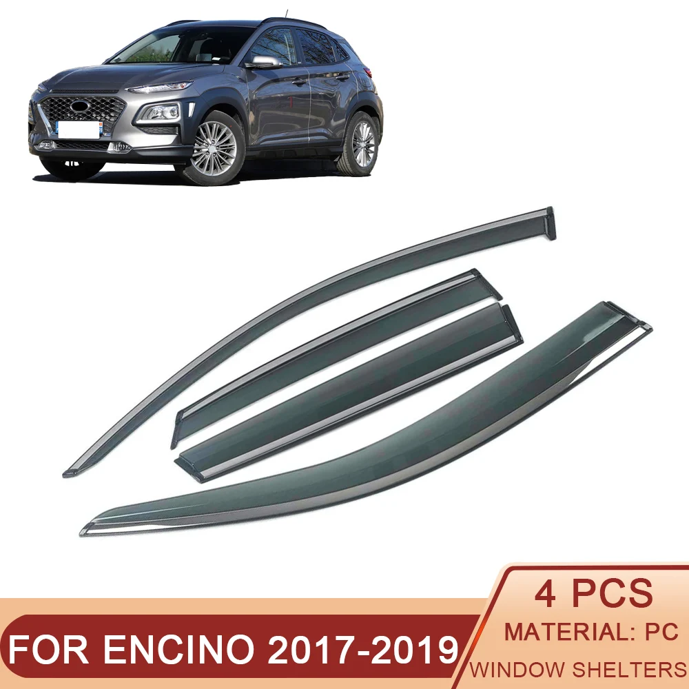 For HYUNDAI KONA Kauai ENCINO 2017-2021 Car Window Sun Rain Shade Visors Shield Shelter Protector Cover Trim Frame Sticker
For HYUNDAI KONA Kauai ENCINO 2017-2021 Car Window Sun Rain Shade Visors Shield Shelter Protector Cover Trim Frame Sticker