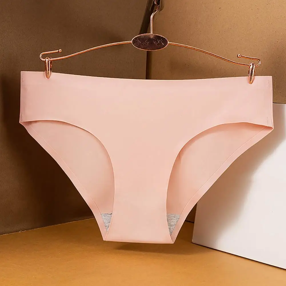 Fashion Lady Underpants Stretchy Lightweight Solid Color Ice Silk Seamless Briefs Quick Drying Seamless Panties for Daily Wear
Fashion Lady Underpants Stretchy Lightweight Solid Color Ice Silk Seamless Briefs Quick Drying Seamless Panties for Daily Wear
