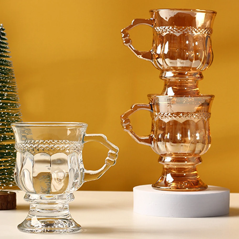 1PC Simple Vintage Relief European Style Water Glass Gift Amber Creative Ins Glass Coffee Cup High Foot Vintage Wine Cup
1PC Simple Vintage Relief European Style Water Glass Gift Amber Creative Ins Glass Coffee Cup High Foot Vintage Wine Cup