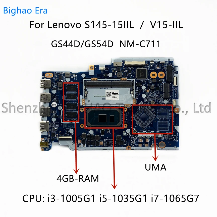 GS44D GS54D NM-C711 для Lenovo Ideapad S145-15IIL V15-IIL материнская плата для ноутбука с процессором i3 i5 i7 4GB-RAM Fru:5B20S43830 5B20S43828
GS44D GS54D NM-C711 для Lenovo Ideapad S145-15IIL V15-IIL материнская плата для ноутбука с процессором i3 i5 i7 4GB-RAM Fru:5B20S43830 5B20S43828