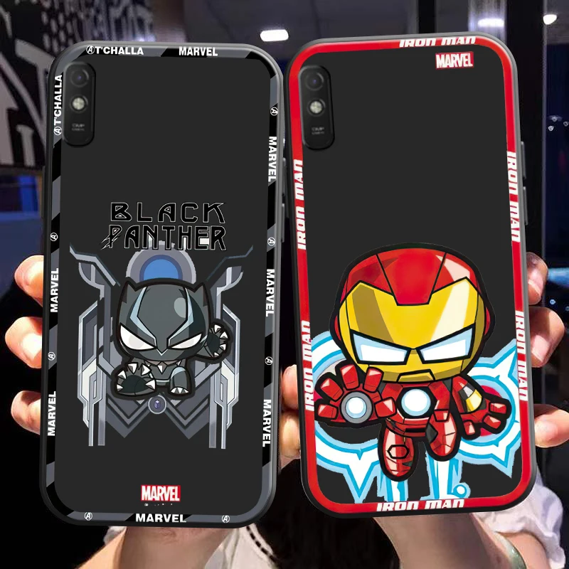 

Marvel Avengers Captain America For Xiaomi Redmi 9A Phone Case For Redmi 9AT Case Coque Soft Carcasa Back Funda Liquid Silicon