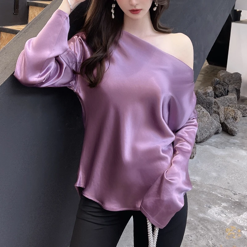 Атласная шелковая рубашка, винтажная блузка, женская розовая Дамская свободная уличная рубашка с длинным рукавом, шелковые женские топы с к...
Атласная шелковая рубашка, винтажная блузка, женская розовая Дамская свободная уличная рубашка с длинным рукавом, шелковые женские топы с к...