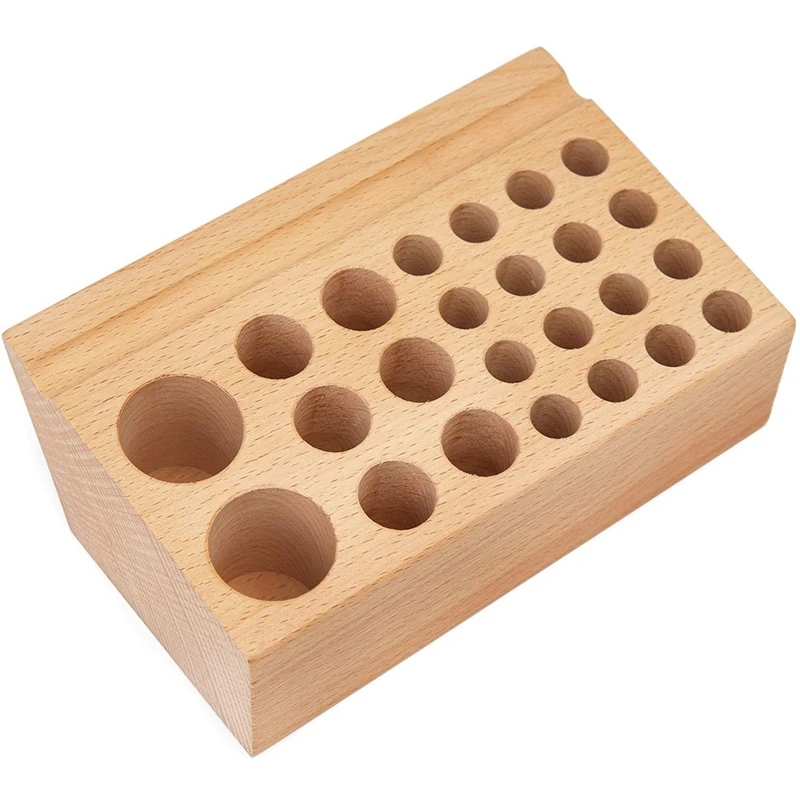24 Holes Leather Working Tool Holder,Wooden Leathercraft Tool Rack Stand Organizer, For Making Punch Tools Storage
24 Holes Leather Working Tool Holder,Wooden Leathercraft Tool Rack Stand Organizer, For Making Punch Tools Storage
