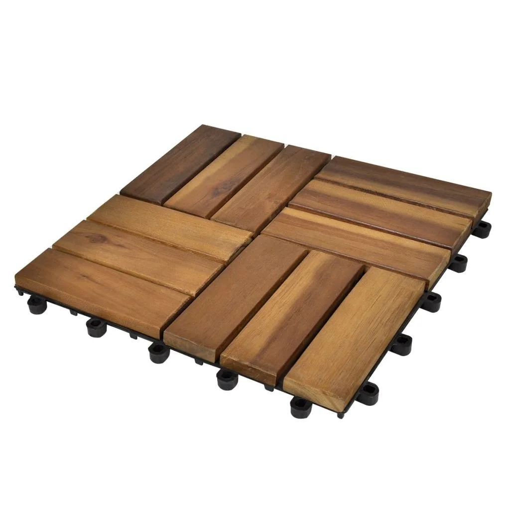 10 pcs Acacia Decking Tiles 11.8"x11.8" 
10 pcs Acacia Decking Tiles 11.8"x11.8"