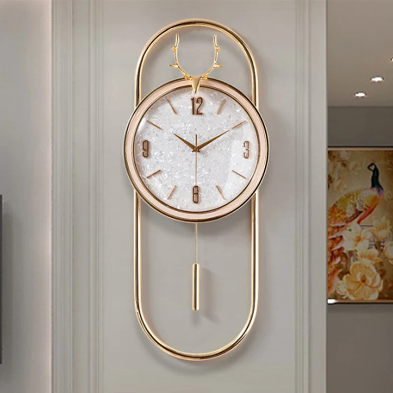 Luxury Nordic Wall Watch Bedroom Modern Pendulum Stylish Silent Wall Clock Living Room Minimalist Horloge Home Decorating
Luxury Nordic Wall Watch Bedroom Modern Pendulum Stylish Silent Wall Clock Living Room Minimalist Horloge Home Decorating