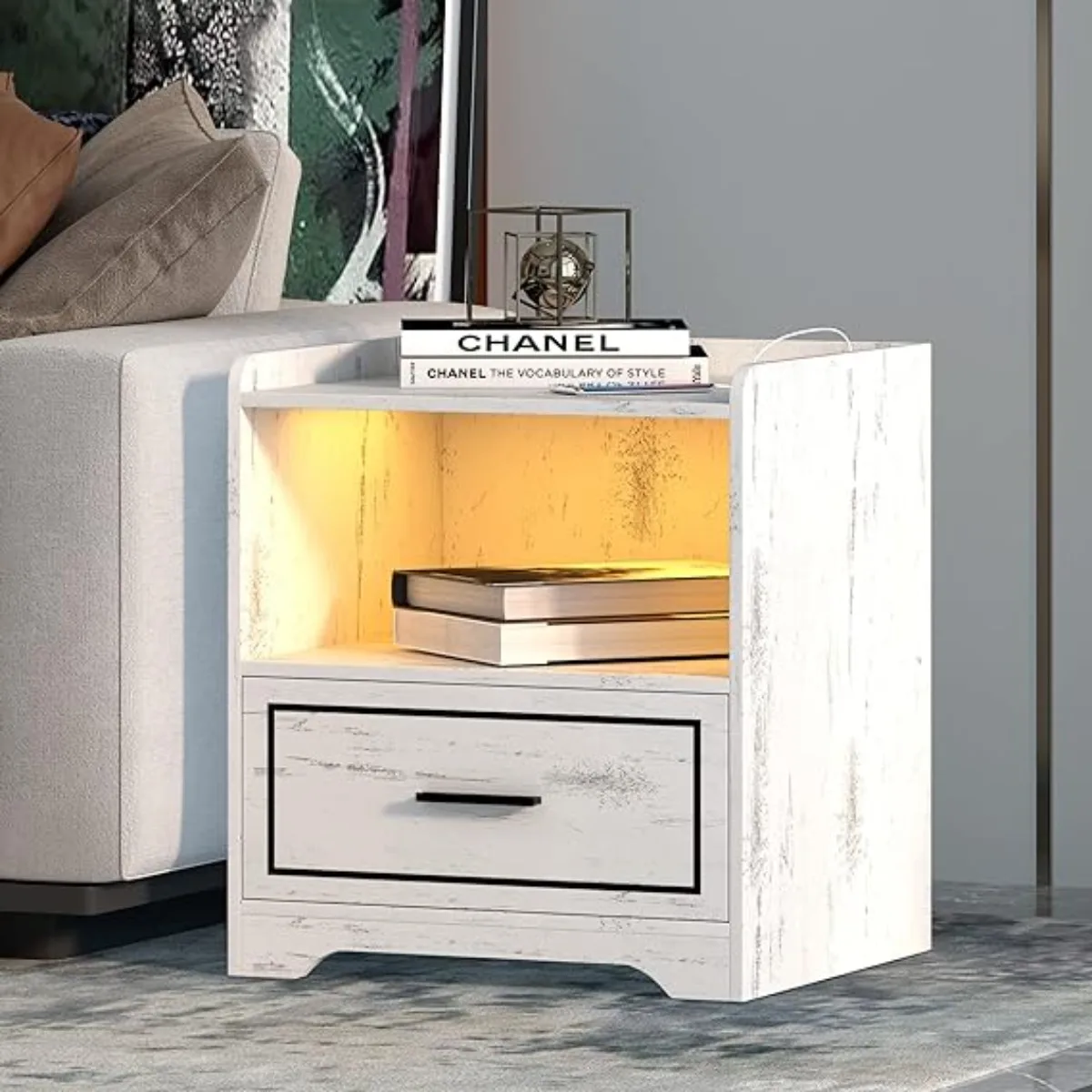 dnbss Wood White nightstand with Charging Station,led nightstand Charging Station, nightstand with Drawers Table nightstands
dnbss Wood White nightstand with Charging Station,led nightstand Charging Station, nightstand with Drawers Table nightstands