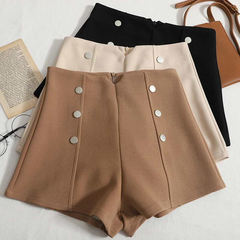 Double Breasted Shorts 2022 Summer Irregular High Thin Solid Wide Leg Suit Short Black Khaki Bottoms
Double Breasted Shorts 2022 Summer Irregular High Thin Solid Wide Leg Suit Short Black Khaki Bottoms