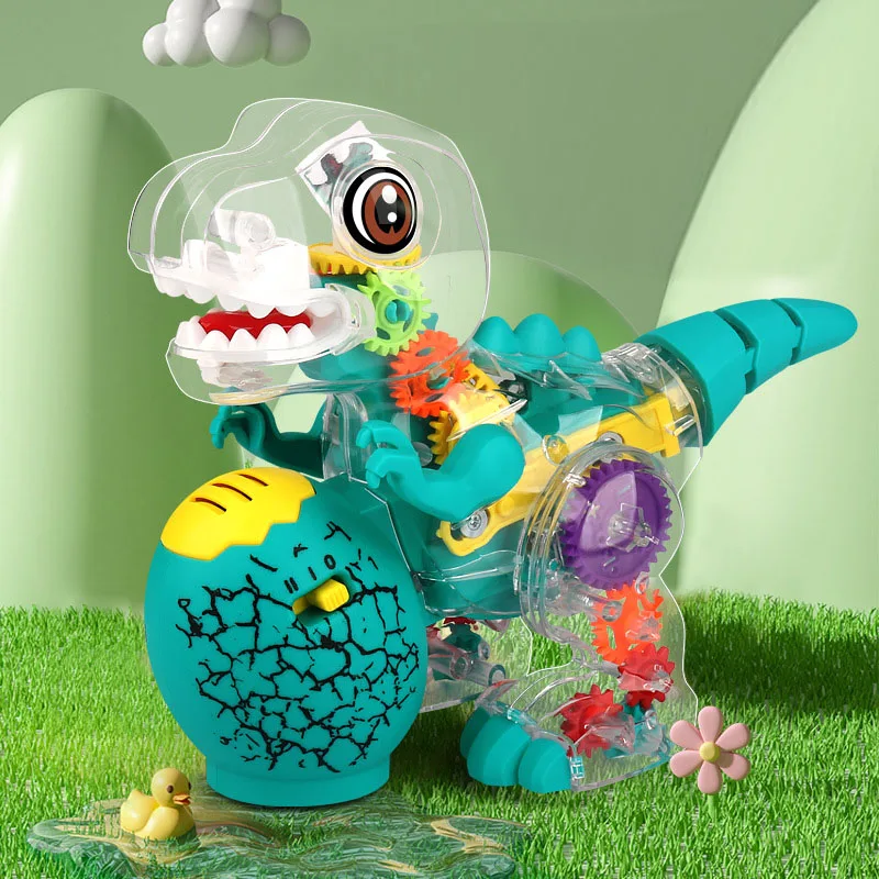 Transparent Gear Dinosaur Electric Plastic Tyrannosaurus Rex Toy With Light Music Interactive Toys for Kids Birthday Gifts
Transparent Gear Dinosaur Electric Plastic Tyrannosaurus Rex Toy With Light Music Interactive Toys for Kids Birthday Gifts